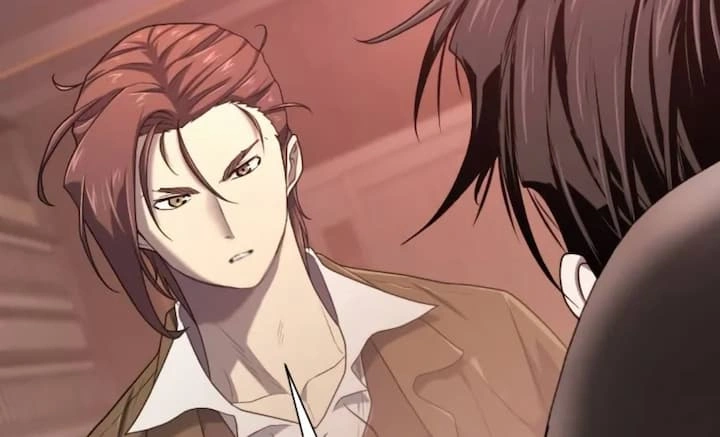 Lloyd Frontera facing an intense confrontation scene in The Greatest Estate Developer manhwa