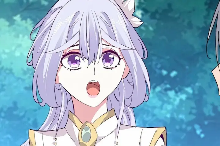 Zhuo Fan and a mysterious woman standing together in Magic Emperor Chapter 779 English Sub, showcasing a funny yet tense moment between them.